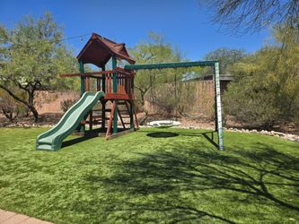 Outdoor playground set - 3 times is a charm!!