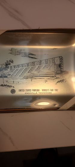 1982 World's Fair aluminum tray souvenir