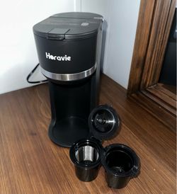 NEW Mini K-Cup Coffee Maker 6–12 oz One Cup Horavie K1100 Black Compact Size