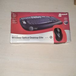 Microsoft Wireless Optical Desktop Elite Keyboard And Mouse.