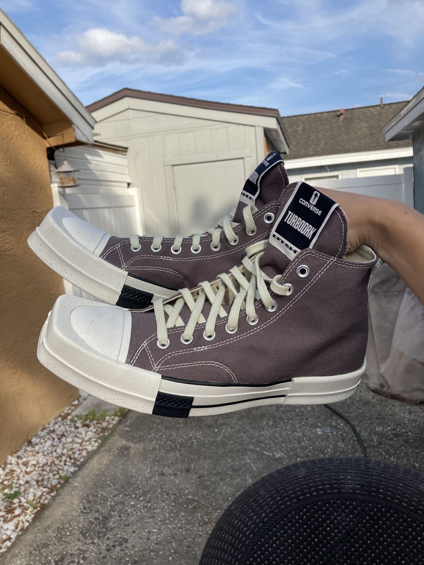 rick owens/converse turbodrks “iron”