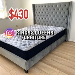 New Queen Bed Frame With Mattress 