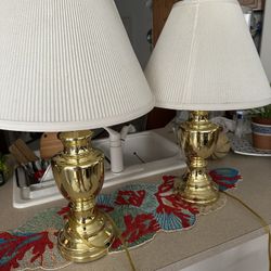 2 Brass Lamps 