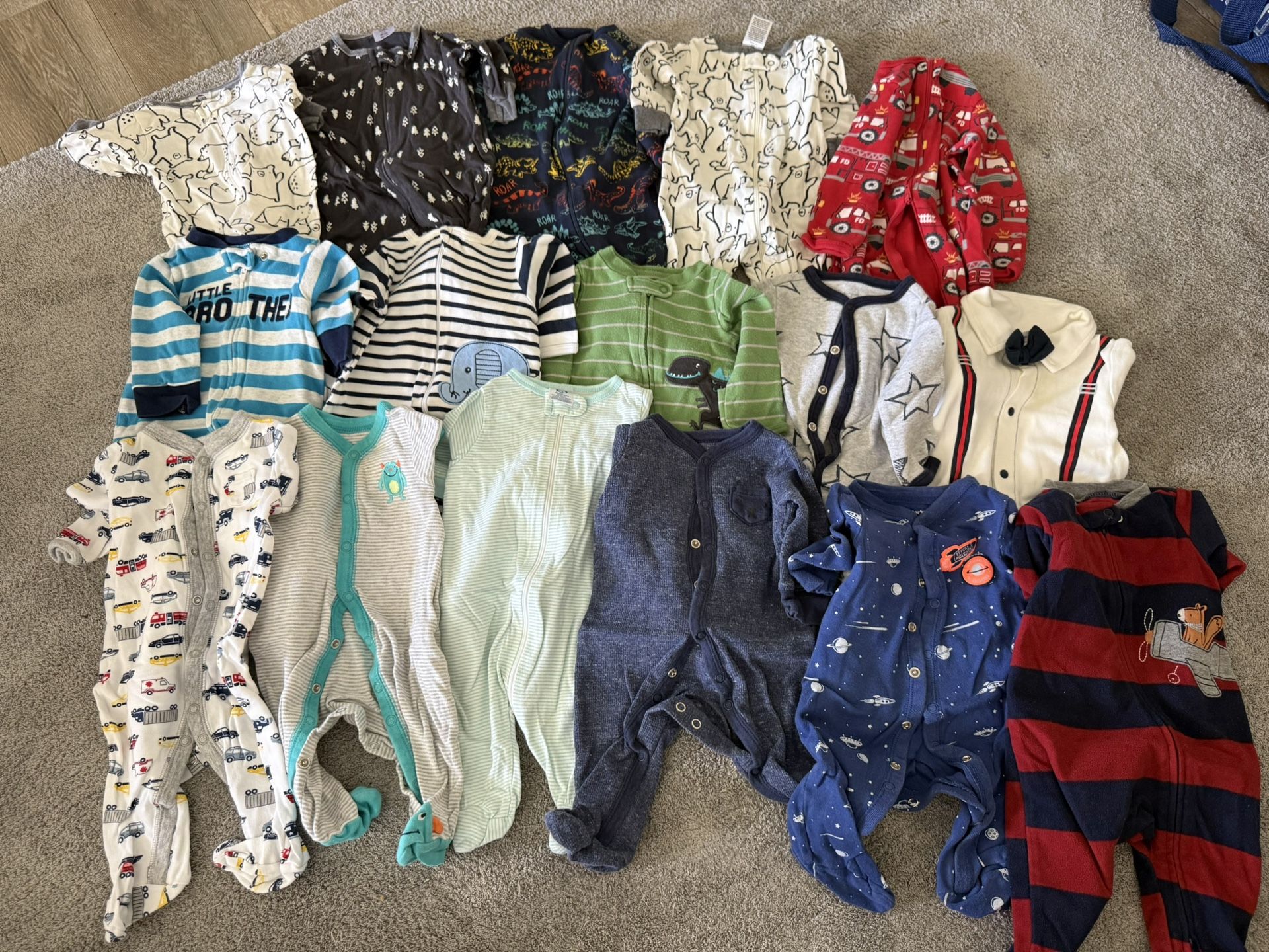 Baby Boy 0-3 Month Clothes. 28 Items For $30