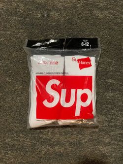 White supreme socks 4 pair pack