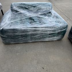 Velvet Green Loveseat . 