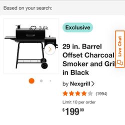 Nexgrill Barrel Smoker & Grill