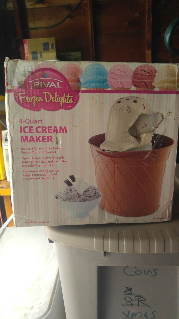 Brand new Rival ice cream machine