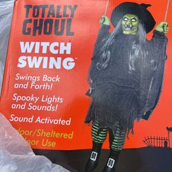 Totals Ghoul Swing Witch Indoor Or Outdoor