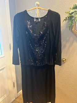 Black sequence dress