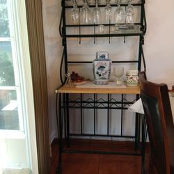 Bakers Rack Wine Bottle Holders Stand 