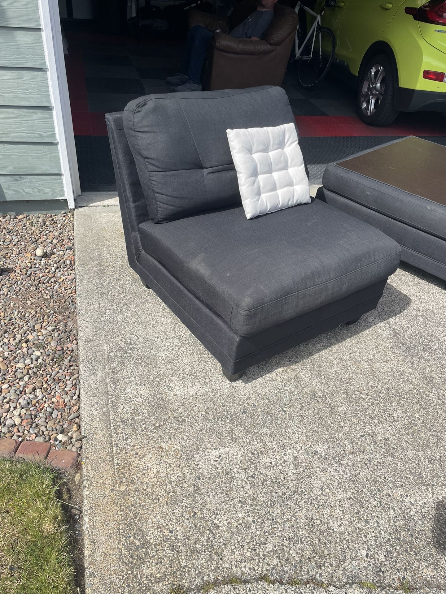 Love Seat And Ottoman With Storage