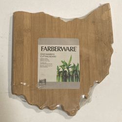 Ohio Shaped Bamboo Wood Cutting Board