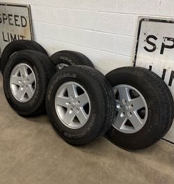 Factory Jeep Wrangler Wheels and Tires with Spare