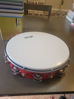 Stagg 10" Tunable Tambourine - Red Double-Row