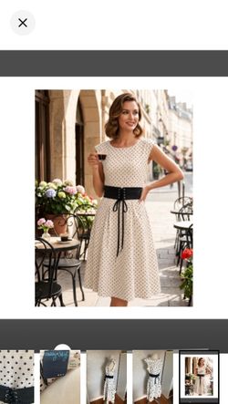 Gabby Skye polka dot fit and flare midi dress (10)