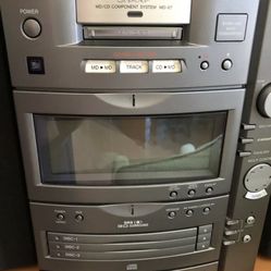 Sharp MD X7 CD MiniDisk Bookshelf System