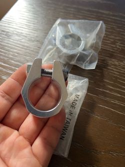 Chrome aluminum Tuff neck style Bmx bike seat clamp 25.4mm fits bikes with 22.2mm seat post