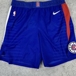 Los Angeles Clippers Shorts Mens Blue Red NBA Basketball Nike Dri-FIT ADV
