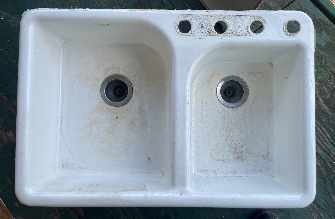 Kohler Cast Iron Double Bowl Kitchen Sink