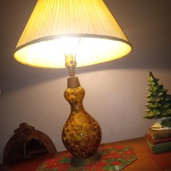 Amber Seashell Lamp Antique