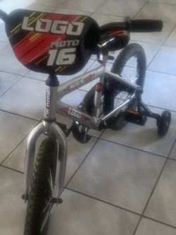 16" Moto Logo Kids' Bike, black