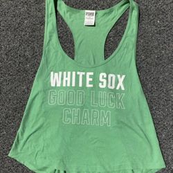 Victorias Secret Pink womens size large Chicago White Sox Good Luck Charm St Patrick’s Day tank top shirt