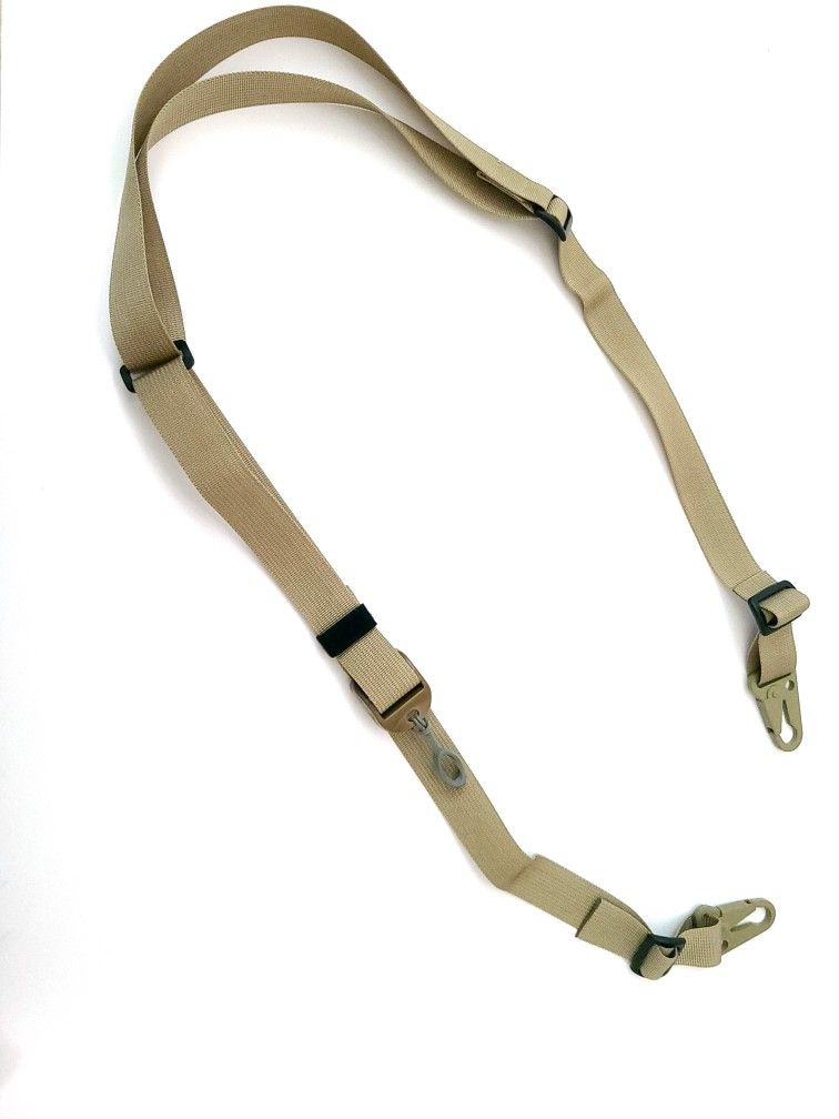 New Hand Made 2 Point Sling w/USA HK clips - Desert Tan
