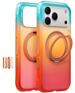 TORRAS O3 Air For IPhone 17 Pro Case, 360 Magnetic Stand, [Fit For MagSafe] Slim Case For IPhone 17 Pro, 6.3", Coastal Sunset