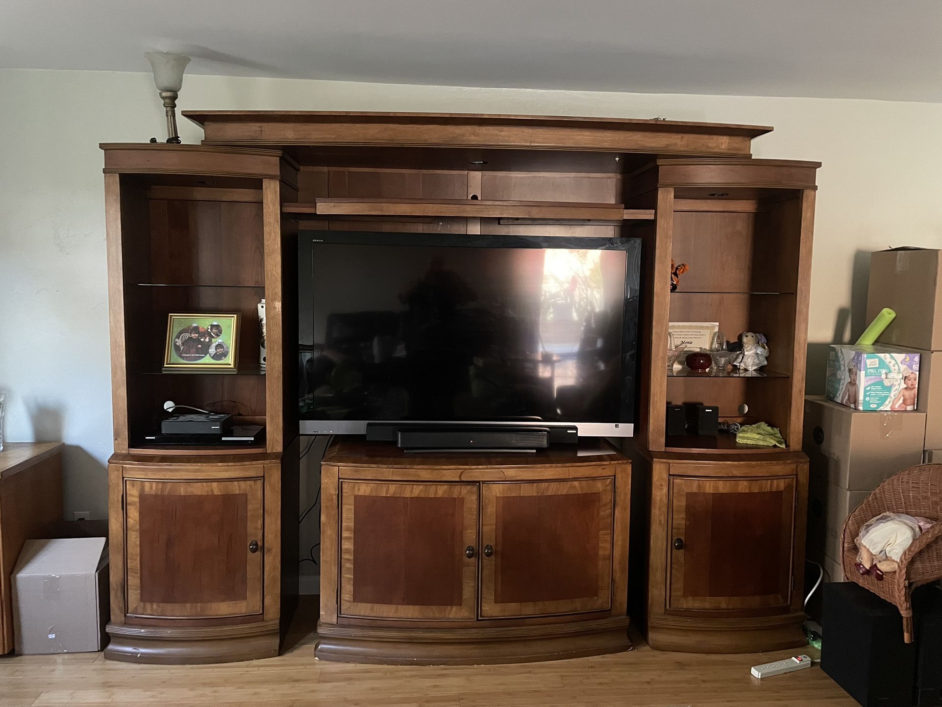 Expanding Mahogany Entertainment Center $800 OBO