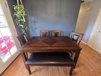 Dining Room Table With Chairs And Bench