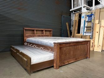 Full bed with trundle and mattress