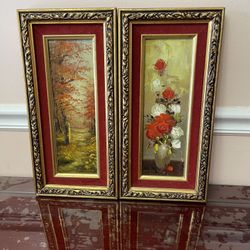 Set Of 2 Huge Wall original Oil Patented