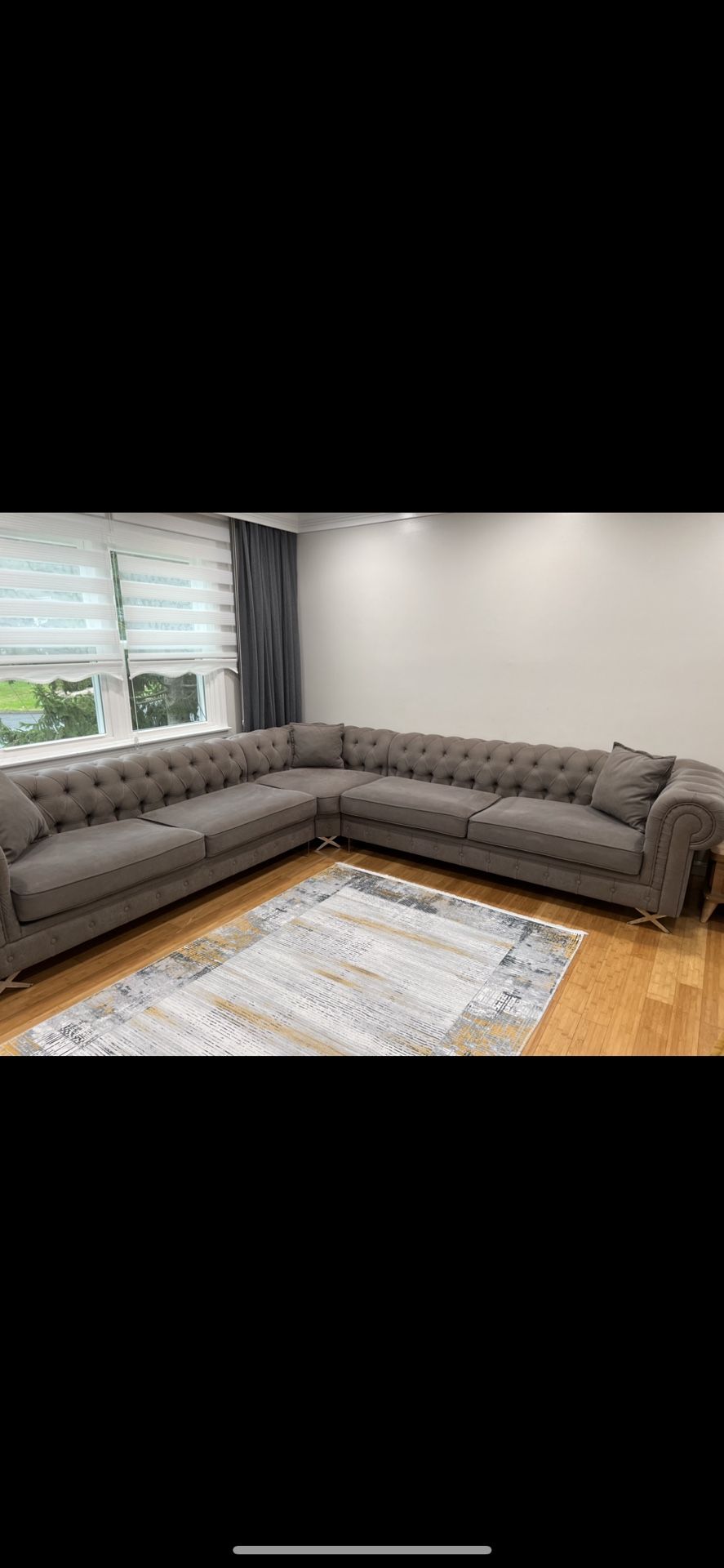 Grey Corner Sectional Couch