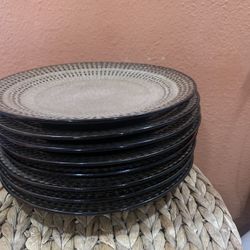 Set De 8 Plato’s Grandes Perfecta Condición 