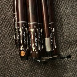 Complete 7-Piece Pool Cue Set – Vintage Cue International $225.00