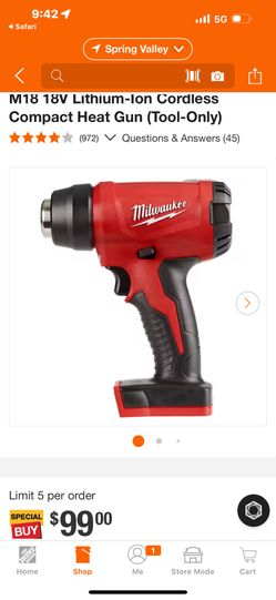 Milwaukee Heat Gun With Battery