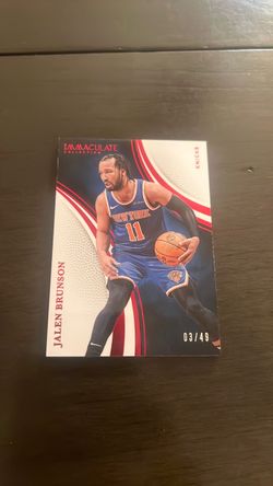Jalen Brunson Immaculate Collection Card 03/49
