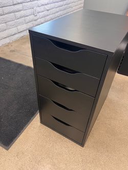 IKEA Alex 5-Drawer Storage Unit Black Brown