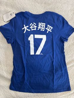 Dodgers Shohei Ohtani women’s T-shirt Japanese characters. Brand New!