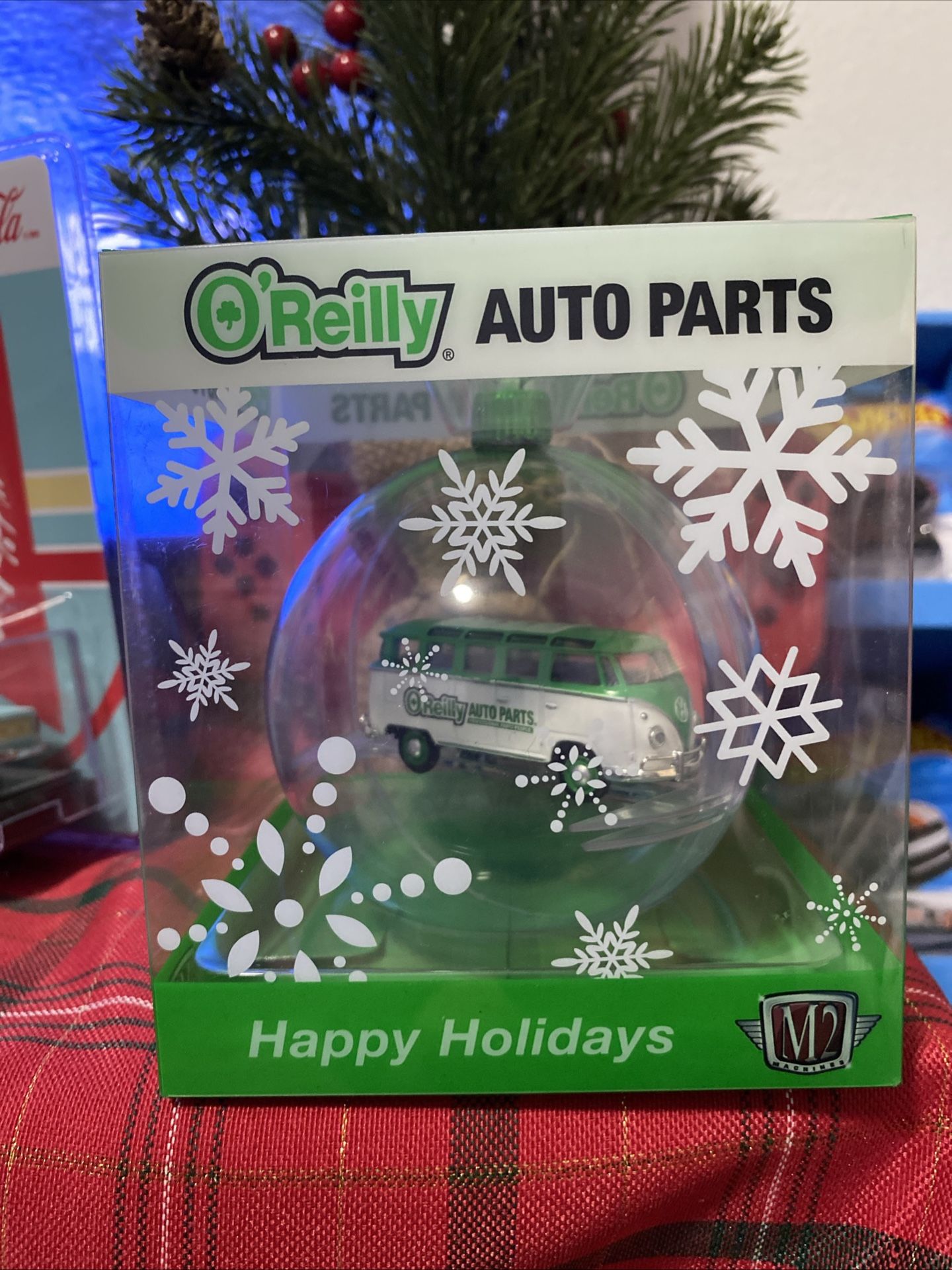 O’reilly Holiday Ornament VW Bus