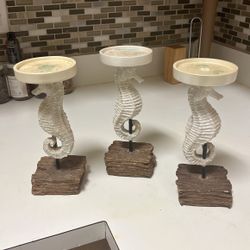 Sea Horse Decor Candle Stand