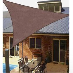 Triangle Sun Shade Sail Create a comfortable and cool outdoor living space with our Canopy Awning in Brown. Our Sun Shade Sail provides up to 95% pro