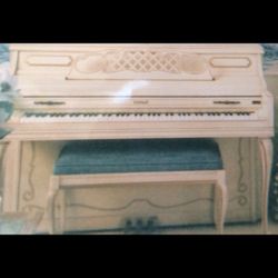 $1.00 White Kimball upright piano