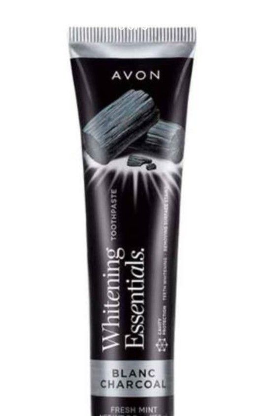 12 PCS AVON WHITENING ESSENTIALS FLUORIDE TOOTHPASTE BLANC CHARCOAL FRESH MINT 20G