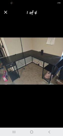 Espresso col65ored L shaped desk