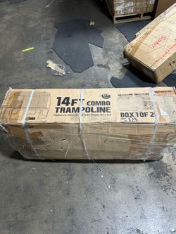 For parts only  14ft combo trampoline