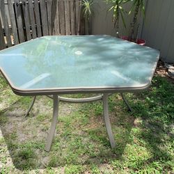 Glass Top Table 