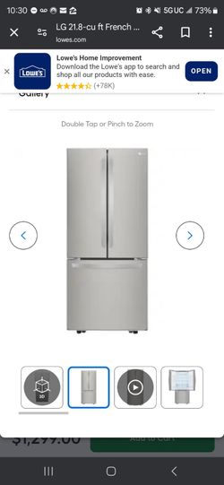 LG Refrigerator ( New ) LG Counter-Depth 20.8-cu ft 3 -Door ~ Help Door Refrigerator with Ice Maker