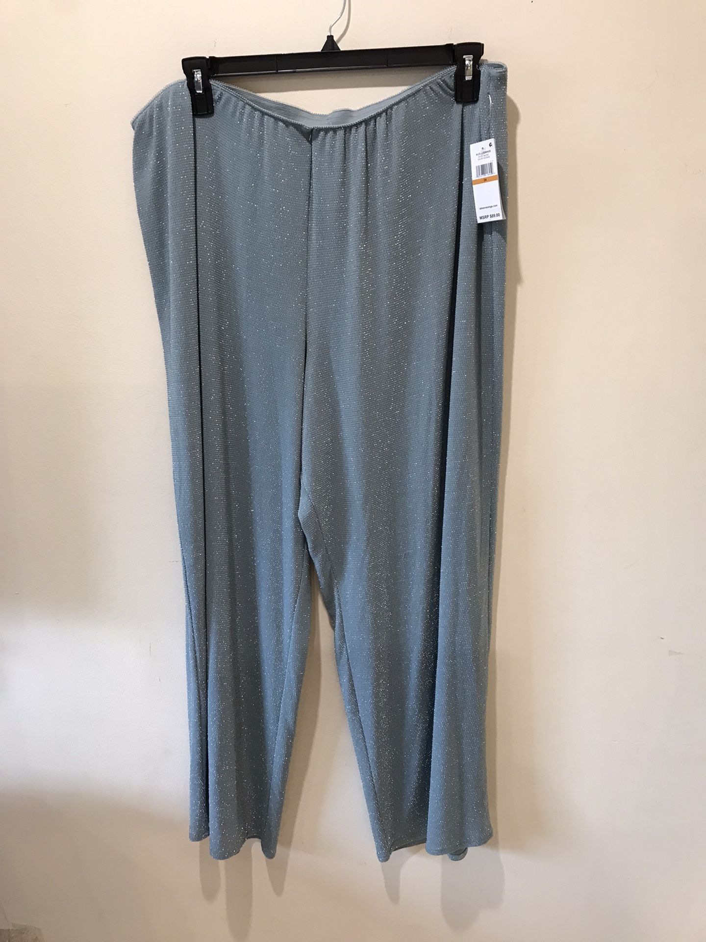 Women's Plus Alex Evenings Metallic Knit Straight Leg Pants/ice Sage/size 3X/nwt - bombsquadbeer.co.uk Women's Plus Alex Evenings Metallic Knit Straight Leg Pants/ice Sage/size 3X/nwt - bombsquadbeer.co.uk